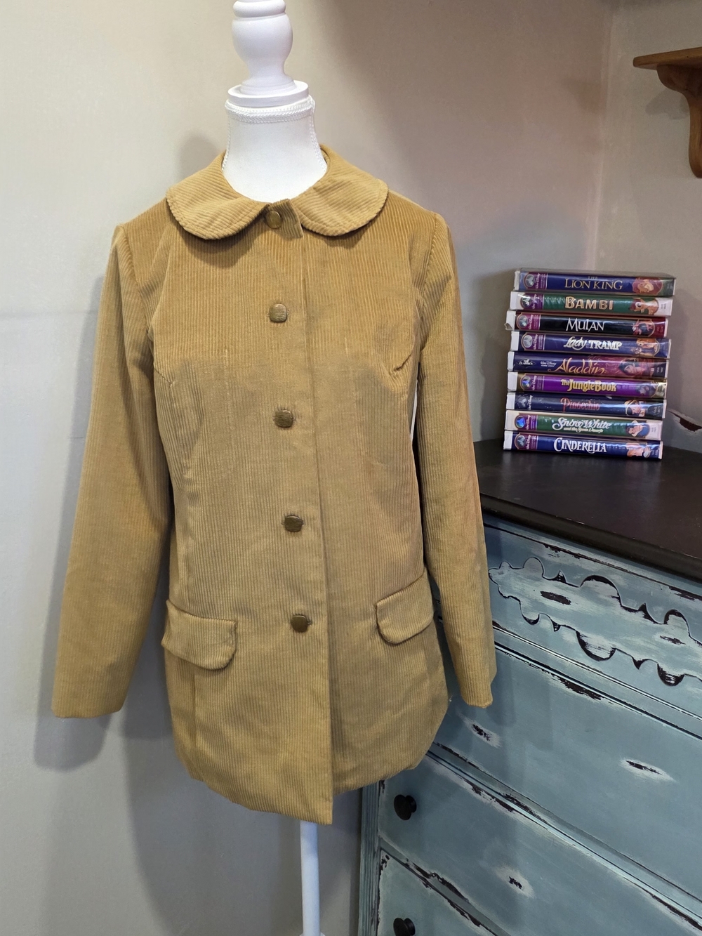 1970s Sears Mustard Corduroy Button-Front Jacket